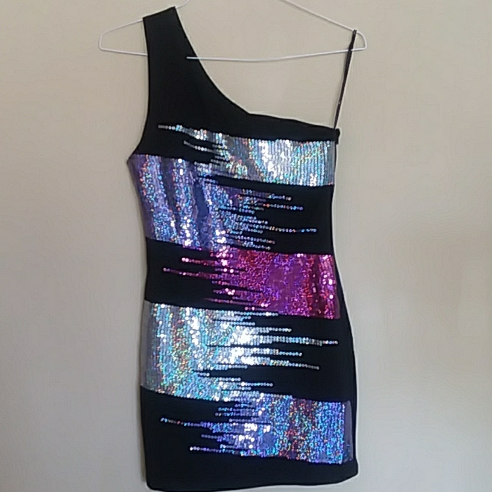 Forever 21 Sequins One Shoulder Dress